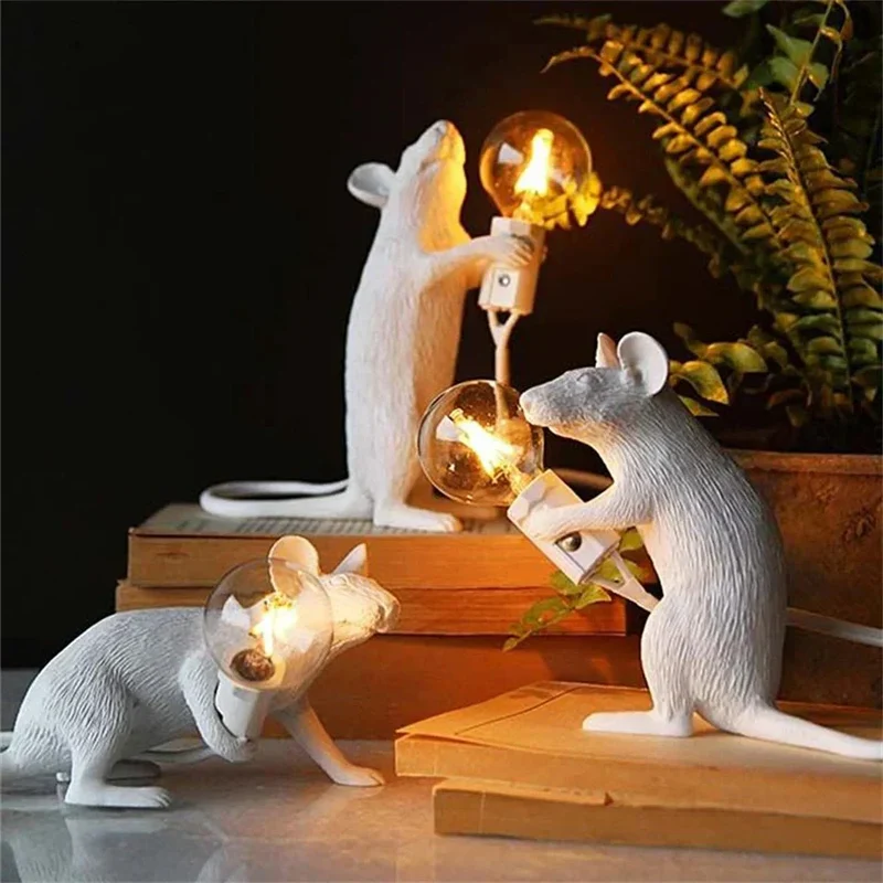 Skanto | Royallure Art Deco Stil LED Maus Schreibtischlampe - Verspielte Schreibtischbeleuchtung