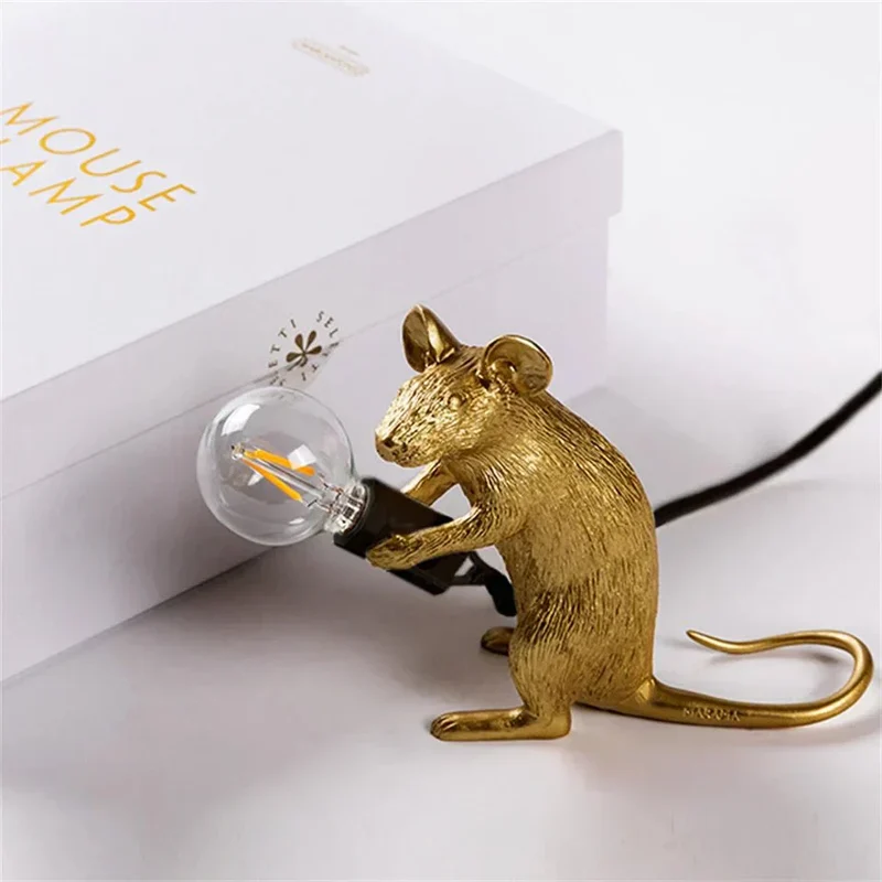 Skanto | Royallure Art Deco Stil LED Maus Schreibtischlampe - Verspielte Schreibtischbeleuchtung