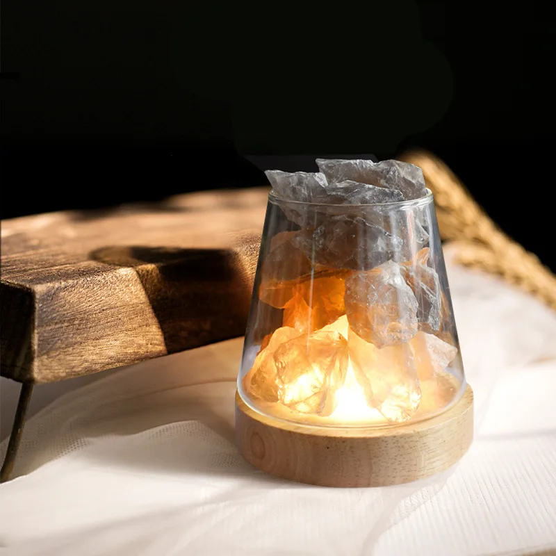 Skanto | Himalaya-Salzlampe - Kristall-Nachtlicht & Aromatherapie-Diffusor