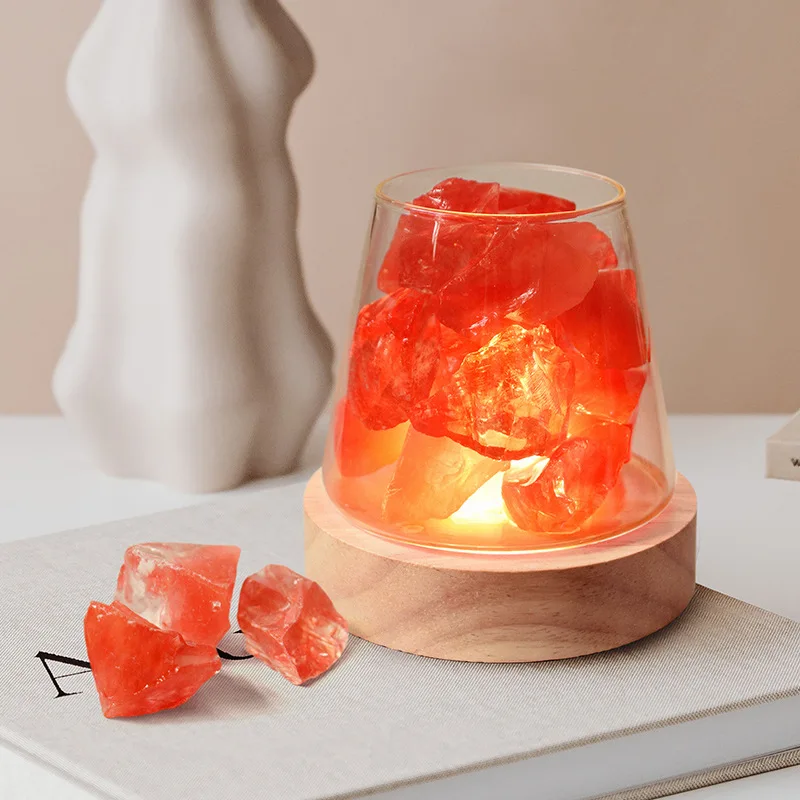 Skanto | Himalaya-Salzlampe - Kristall-Nachtlicht & Aromatherapie-Diffusor