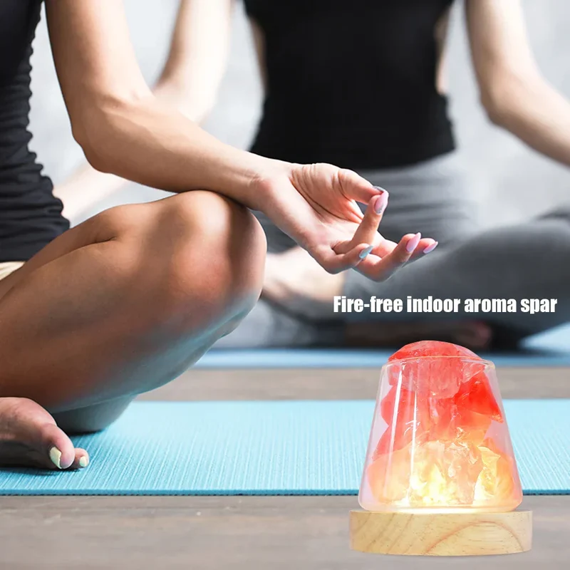 Skanto | Himalaya-Salzlampe - Kristall-Nachtlicht & Aromatherapie-Diffusor