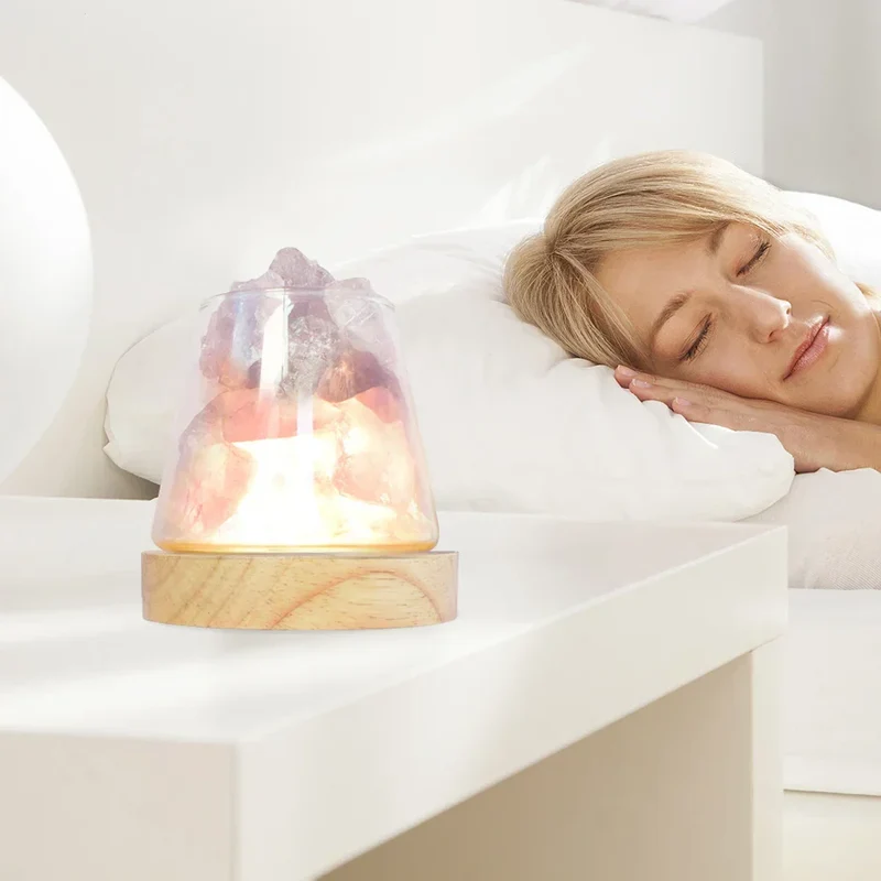 Skanto | Himalaya-Salzlampe - Kristall-Nachtlicht & Aromatherapie-Diffusor
