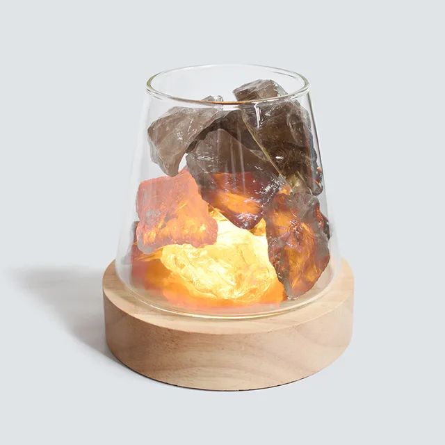 Skanto | Himalaya-Salzlampe - Kristall-Nachtlicht & Aromatherapie-Diffusor