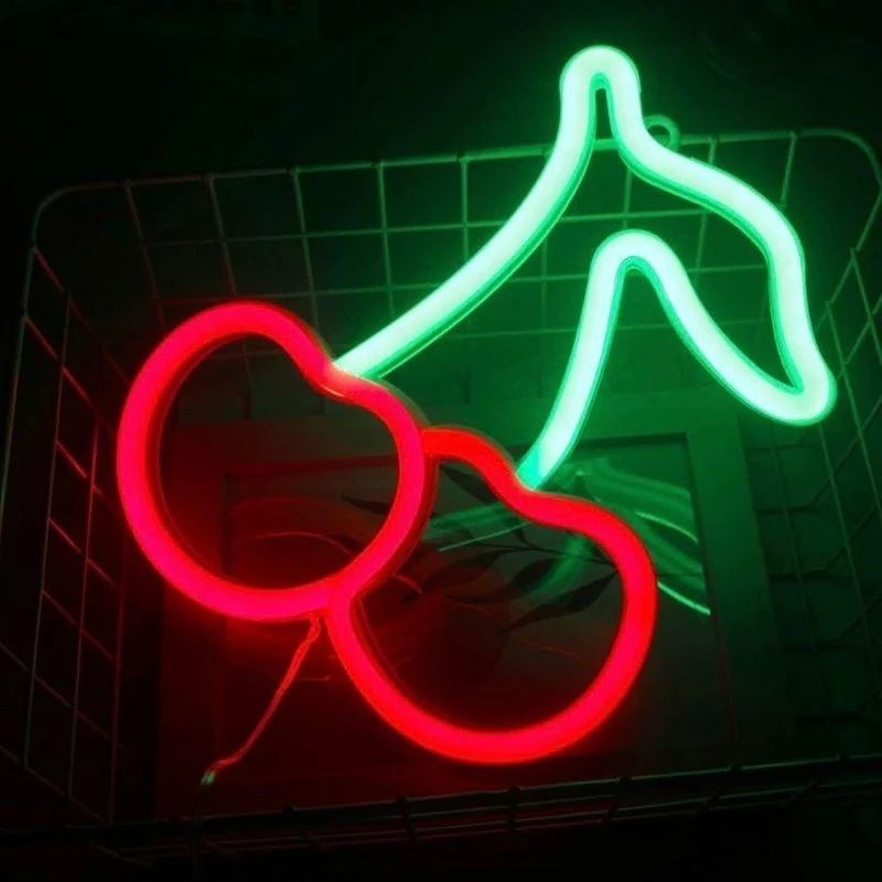 LED Neon Schild Kirschen