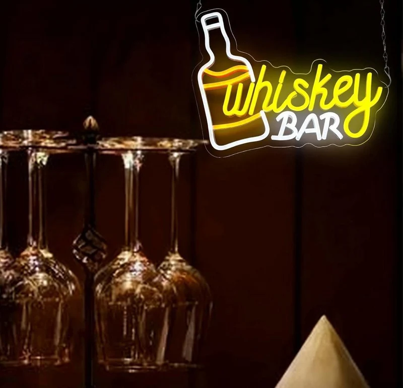 LED Neon Schild Whiskey Bar