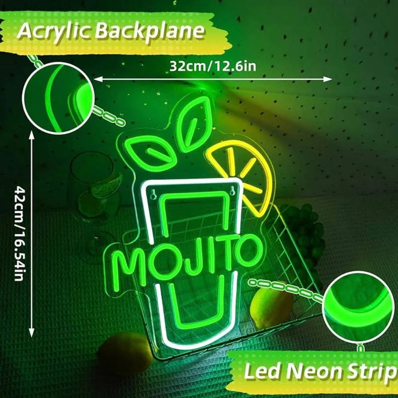 LED Neon Schild Mojito