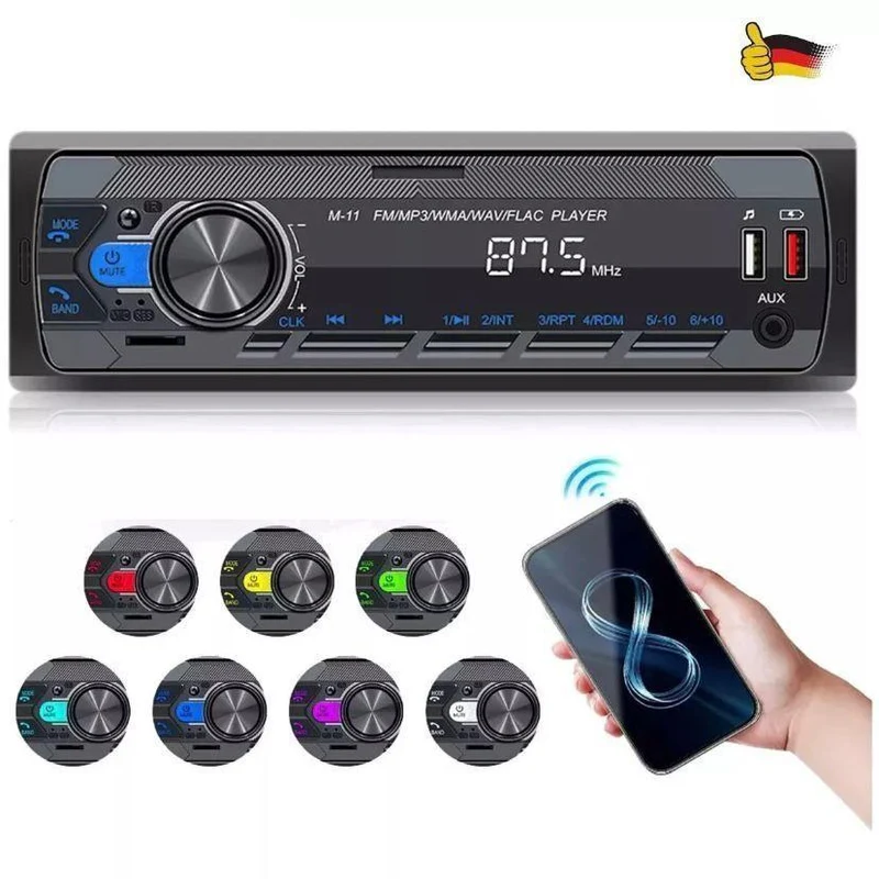 1 DIN Bluetooth Autoradio