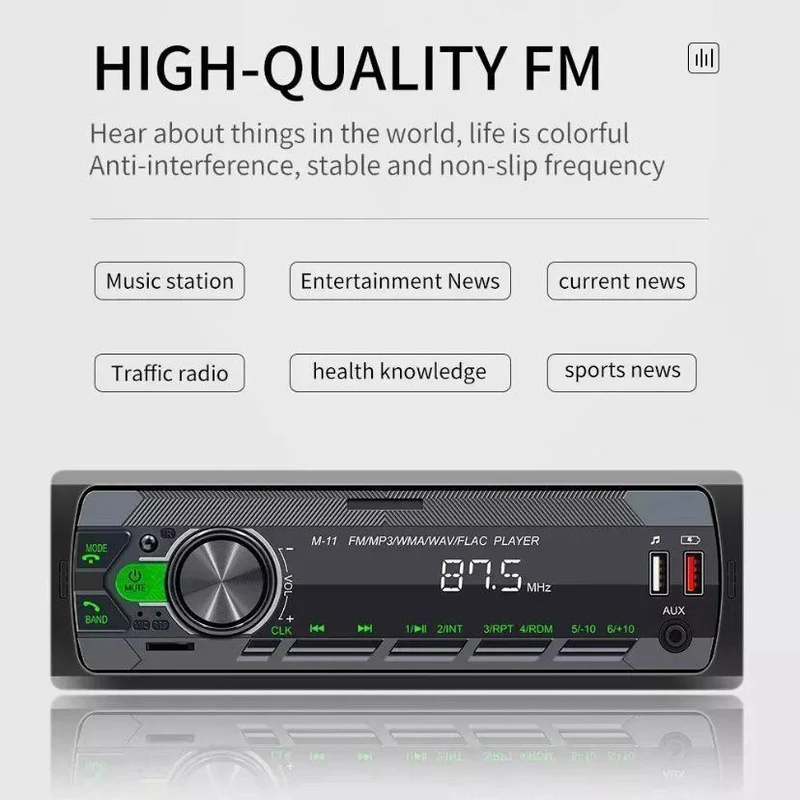 1 DIN Bluetooth Autoradio