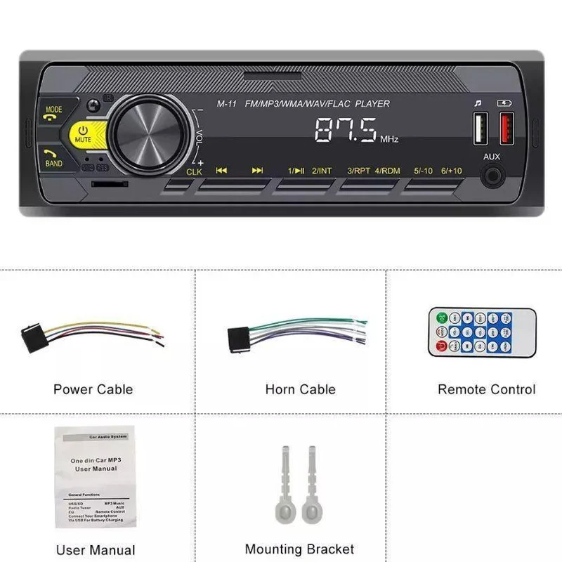 1 DIN Bluetooth Autoradio