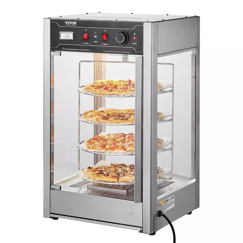Speisenwärmer mit Rotation Pizza Wärmer 4 Etagen