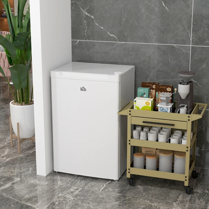 3 Cu Ft Upright Freezer with Reversible Door & Adjustable Thermostat, White