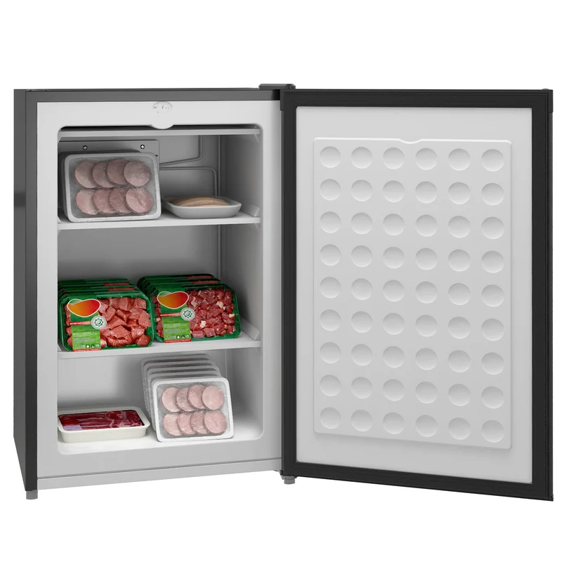 3 Cu Ft Upright Freezer with Reversible Door & Adjustable Thermostat, Black