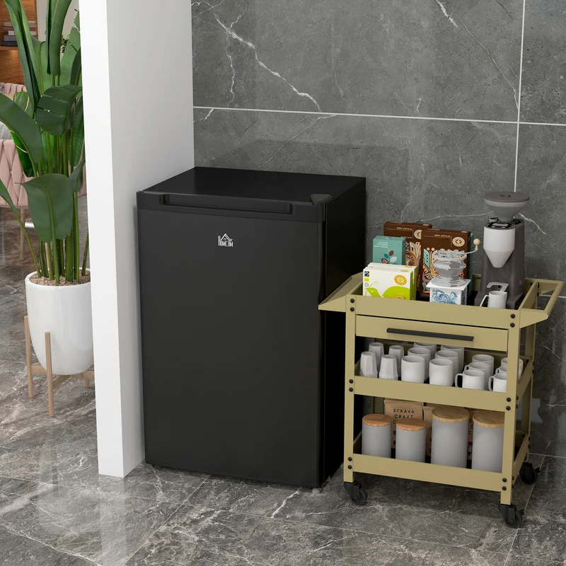 3 Cu Ft Upright Freezer with Reversible Door & Adjustable Thermostat, Black