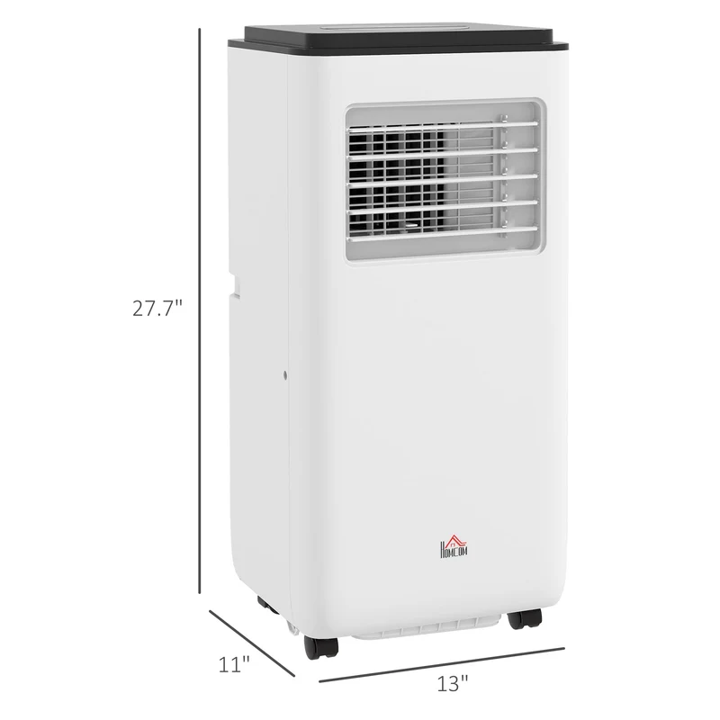 8,000 BTU Portable Air Conditioner, 345 Sq. Ft., Dehumidifier, Auto Sleep, 24H Timer, White