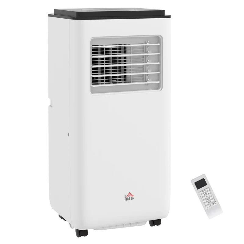 8,000 BTU Portable Air Conditioner, 345 Sq. Ft., Dehumidifier, Auto Sleep, 24H Timer, White