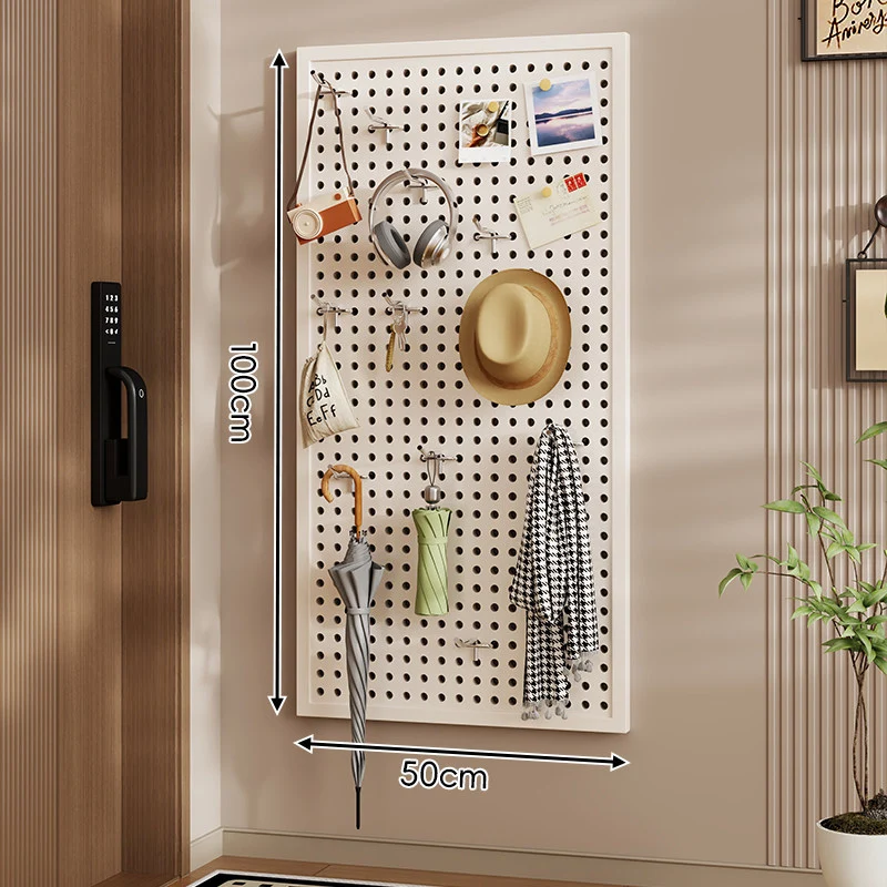 Wandanag perforiertes Lochboard-Organizer-Panel Großes Quadrat mit modularen Haken und Zubehör