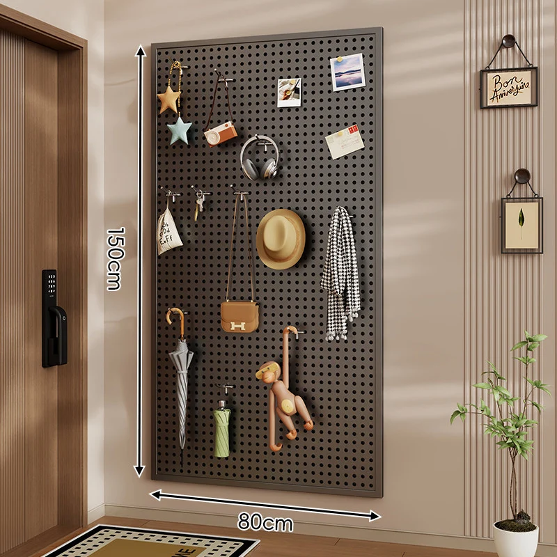 Wandanag perforiertes Lochboard-Organizer-Panel Großes Quadrat mit modularen Haken und Zubehör