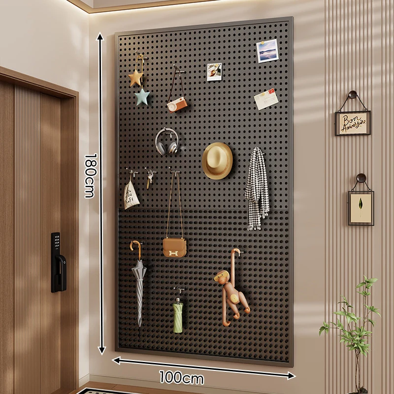 Wandanag perforiertes Lochboard-Organizer-Panel Großes Quadrat mit modularen Haken und Zubehör