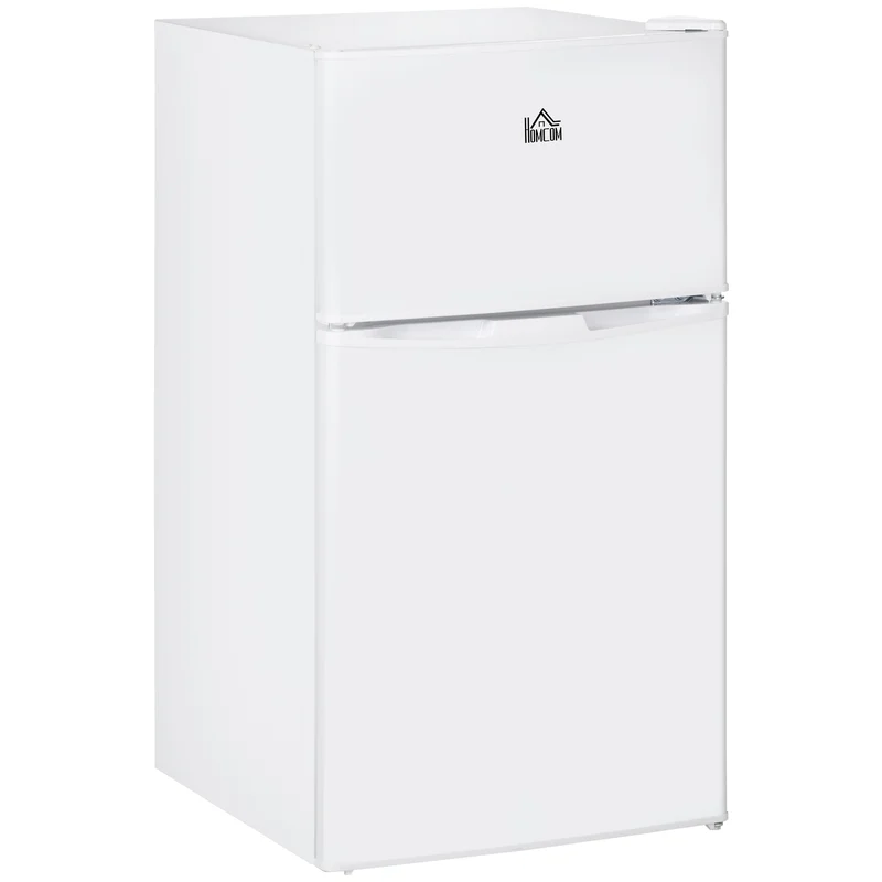 3.2 Cu.Ft Mini Fridge with Freezer Double Door Compact Refrigerator Energy Efficient White
