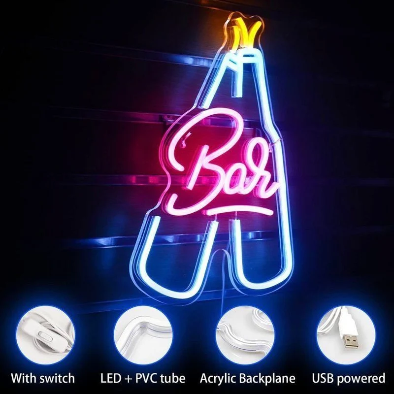 LED Neon Schild Bar