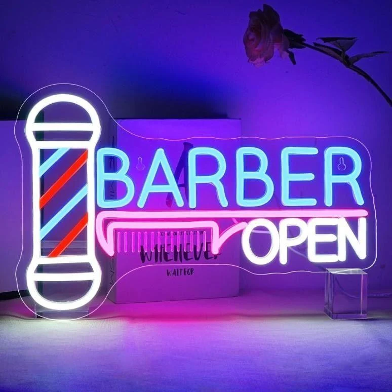 LED Neon Schild Barber OPEN