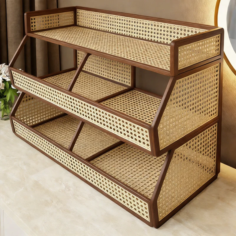 Zweischichtiger Metallgitter-Countertop-Vanity-Organizer-Regal mit erhöhtem Frontlippe