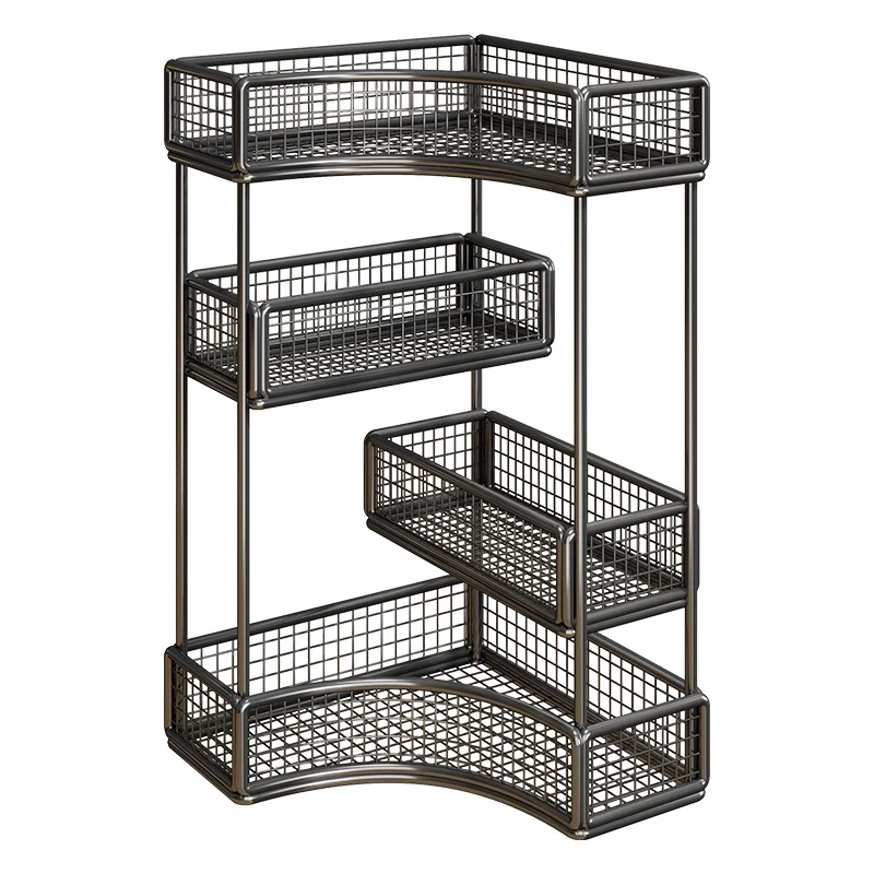 Drei-Tier-Eck-Mesh-Metall-Badregal-Organizer