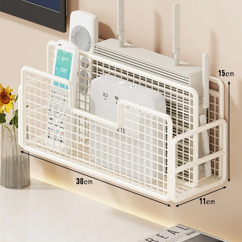 Wandmontierter belüfteter Router und Fernlagerkorb