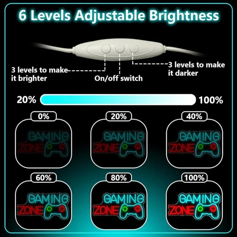 LED Neon Schild Gaming Zone