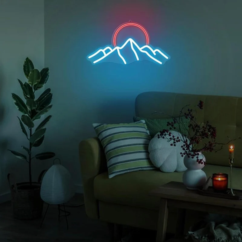 LED Neon Schild Mountain Sunrise