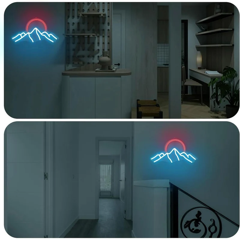 LED Neon Schild Mountain Sunrise