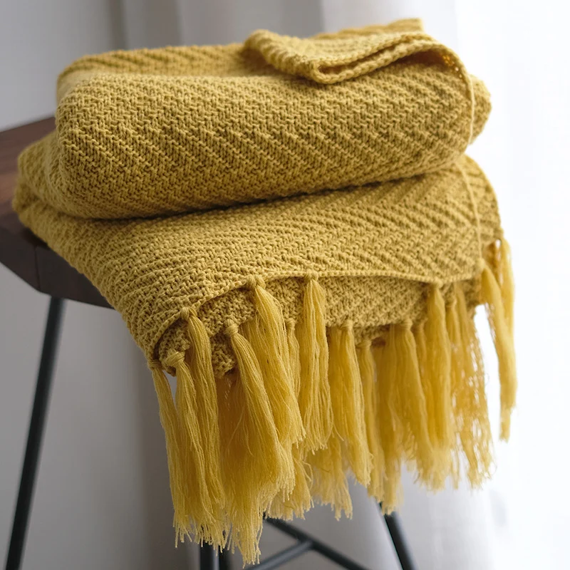 Gemütliche Strickdecke