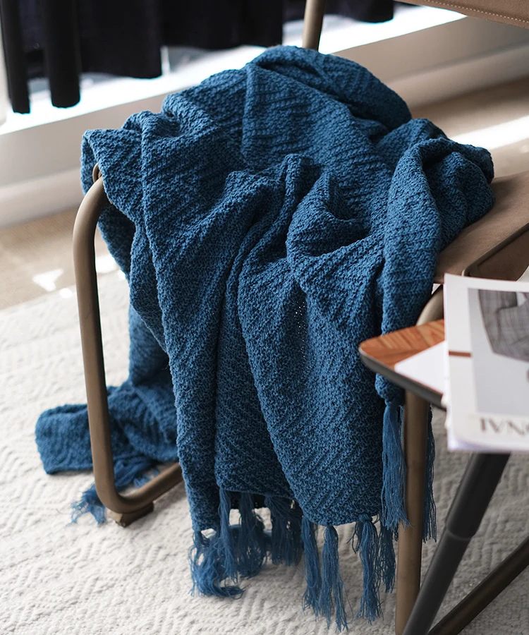 Gemütliche Strickdecke