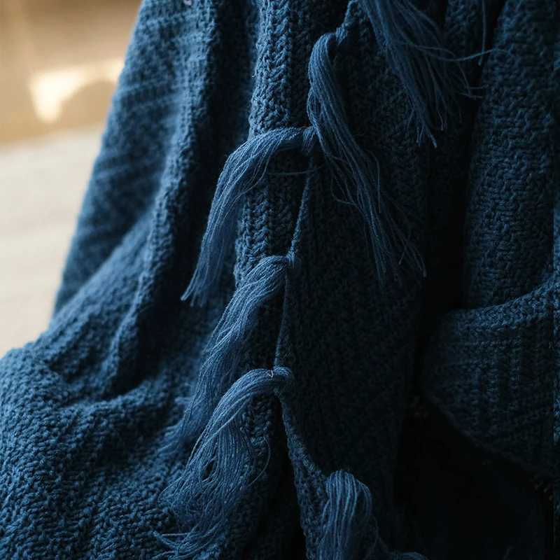 Gemütliche Strickdecke