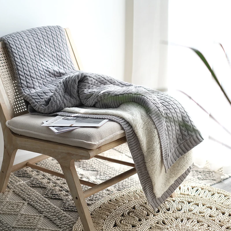 Gemütliche Strickdecke