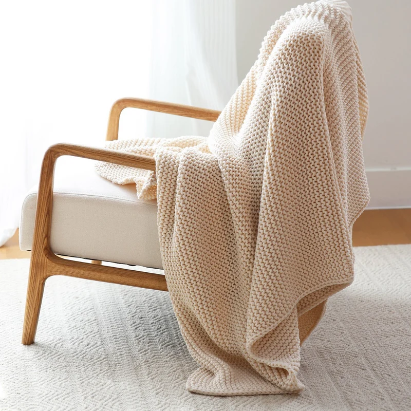 Gemütliche Strickdecke