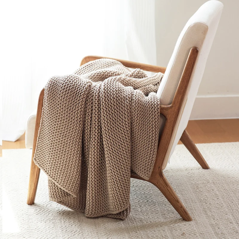 Gemütliche Strickdecke