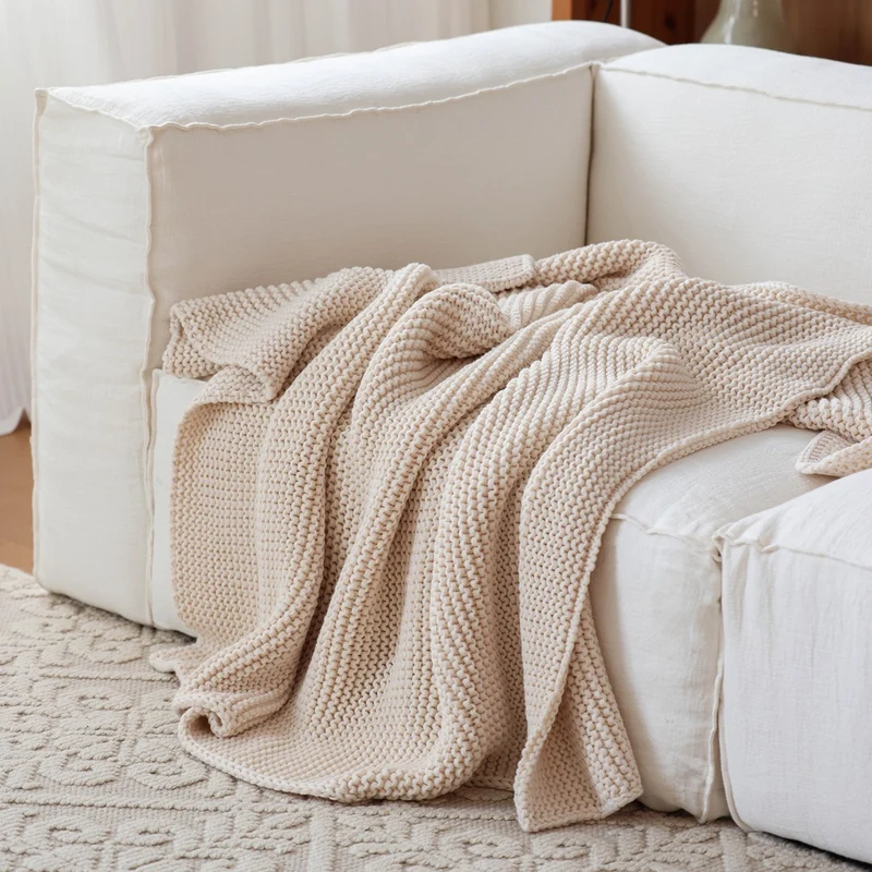 Gemütliche Strickdecke