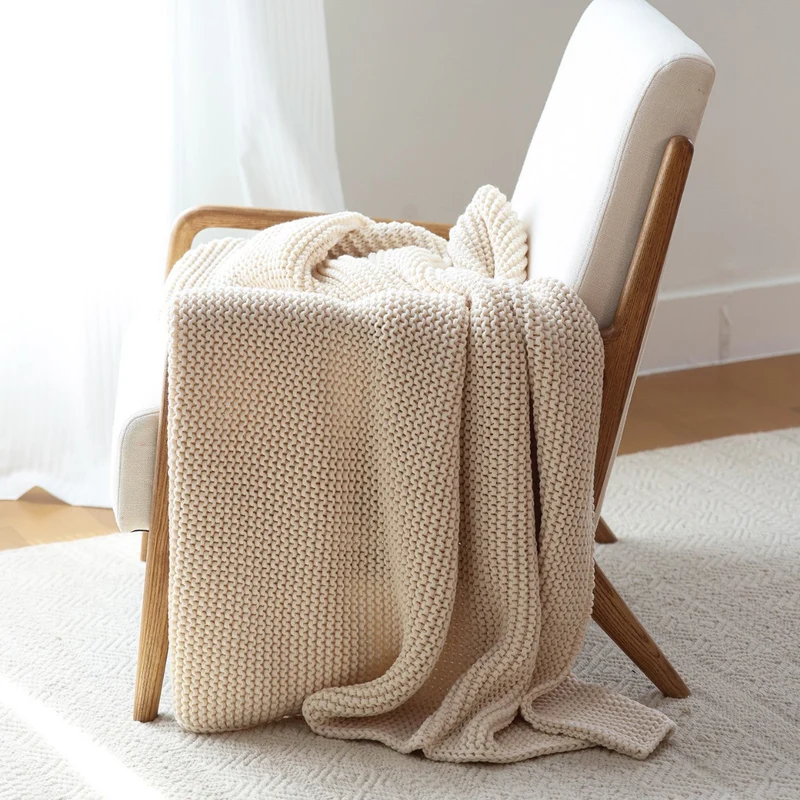 Gemütliche Strickdecke