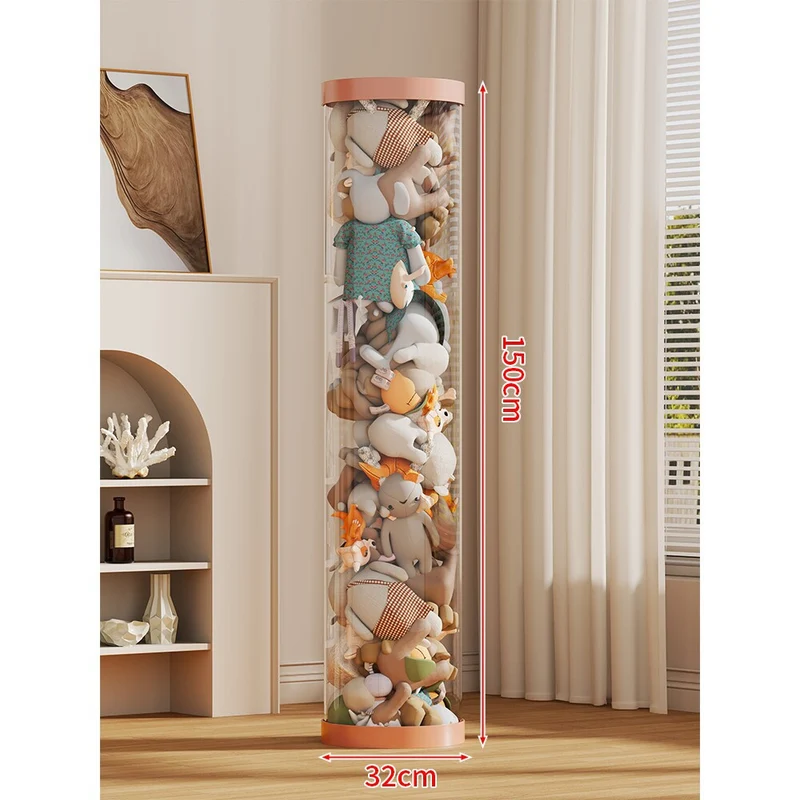 LED-beleuchteter transparenter Plüschspielzeug-Vitrine-Zylinder