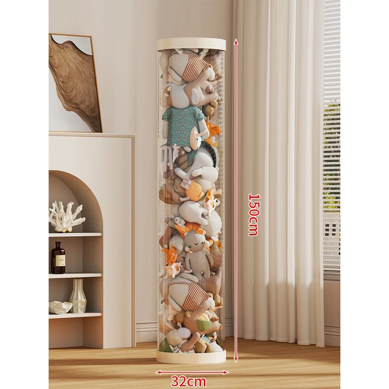 LED-beleuchteter transparenter Plüschspielzeug-Vitrine-Zylinder