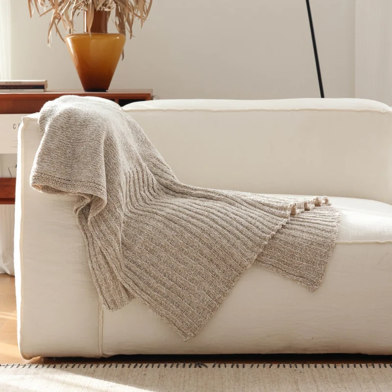 Gemütliche Strickdecke