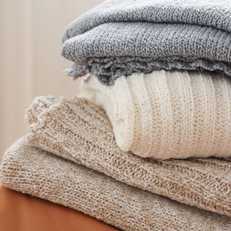 Gemütliche Strickdecke