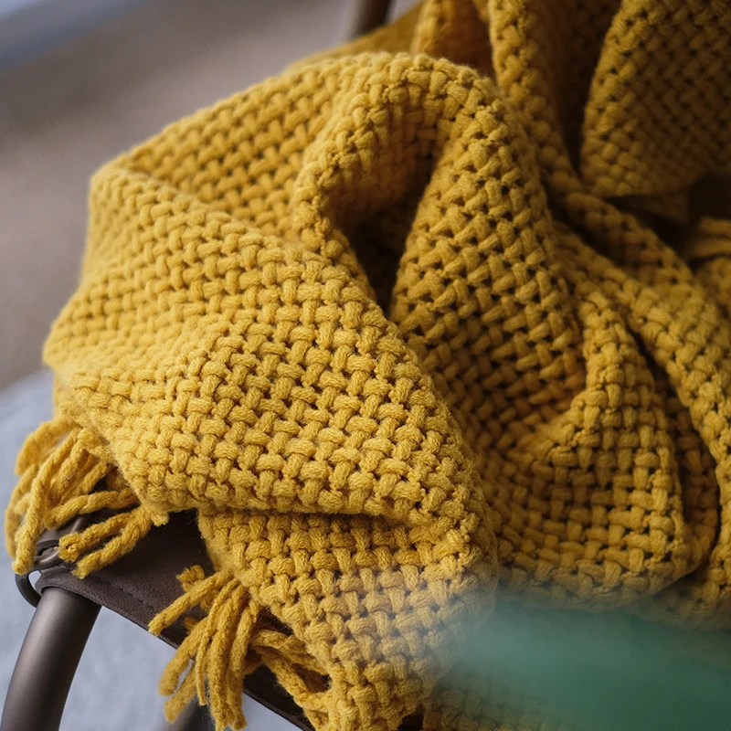 Gemütliche Strickdecke