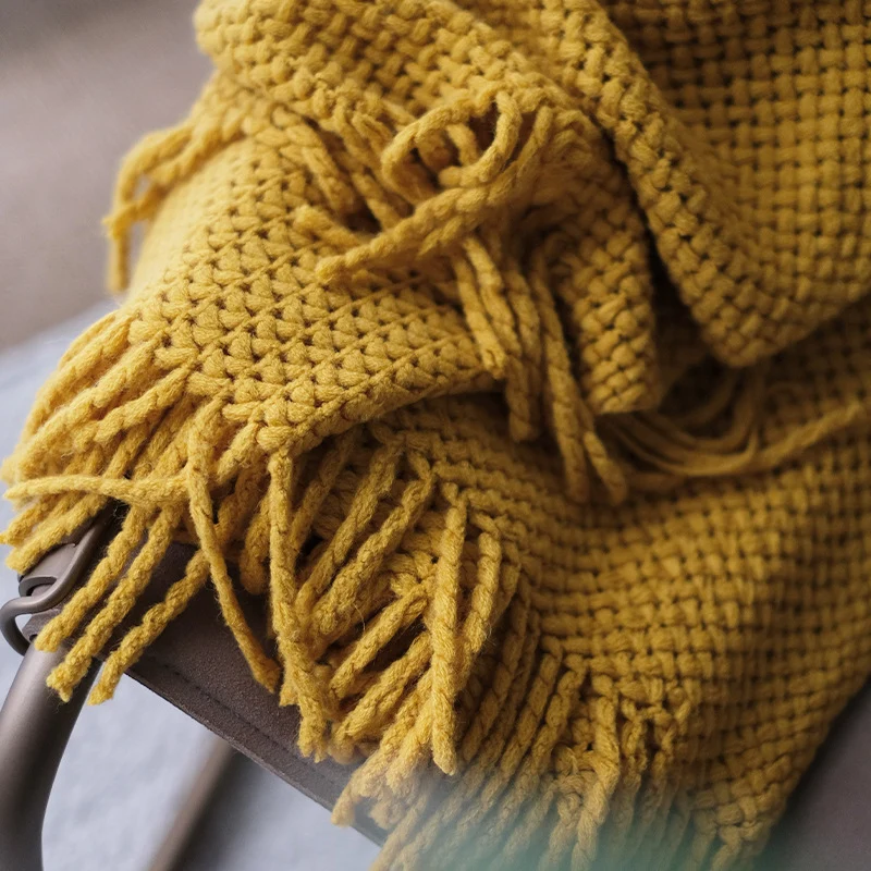 Gemütliche Strickdecke