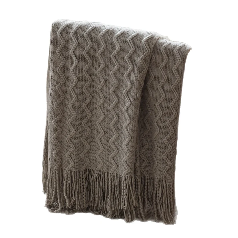 Strukturierte Strickdecke
