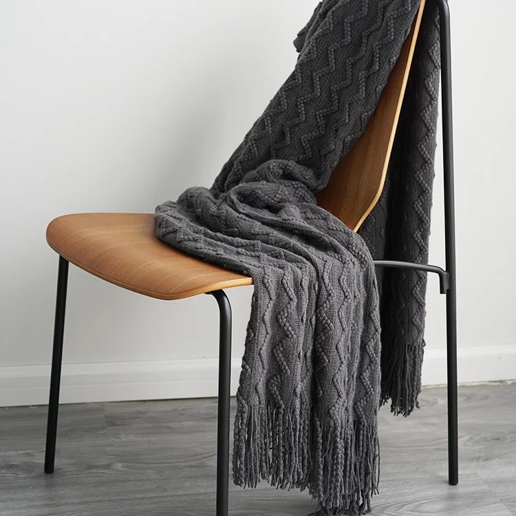 Strukturierte Strickdecke