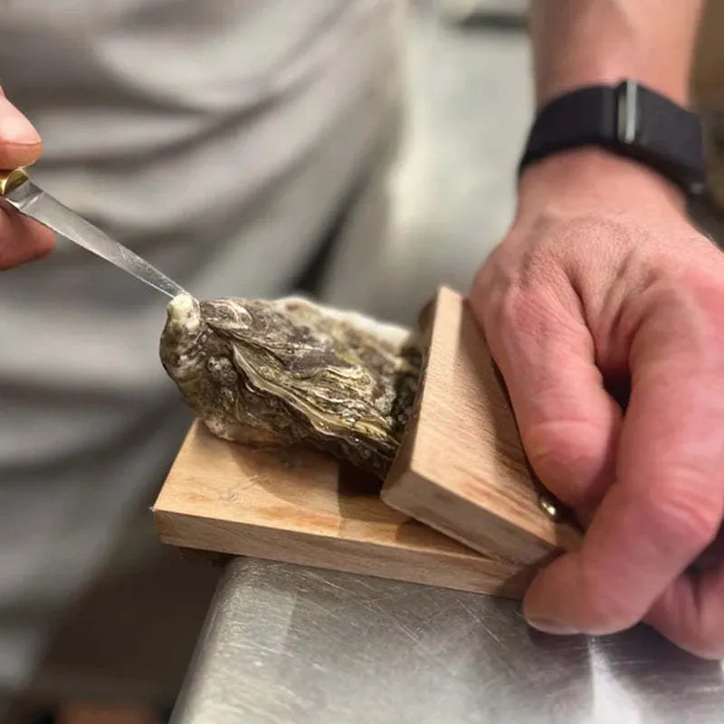 Skanto | Premium Austernöffner-Klemme mit Holzgriff