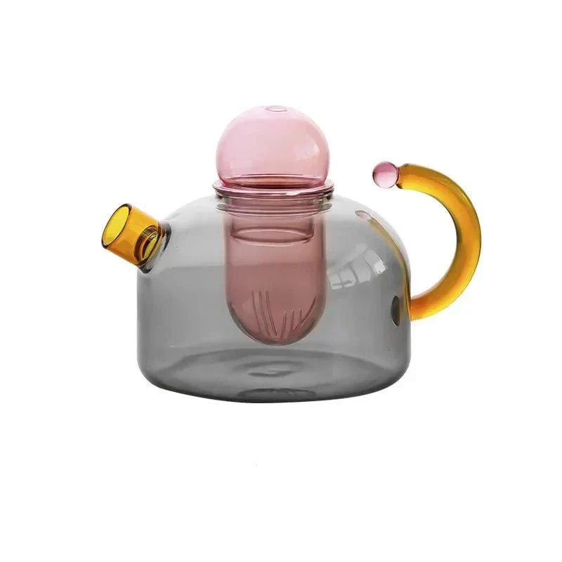 Skanto | Teekannen-Set aus Glas in Kontrastfarben – Stilvolles & hitzebeständiges Design