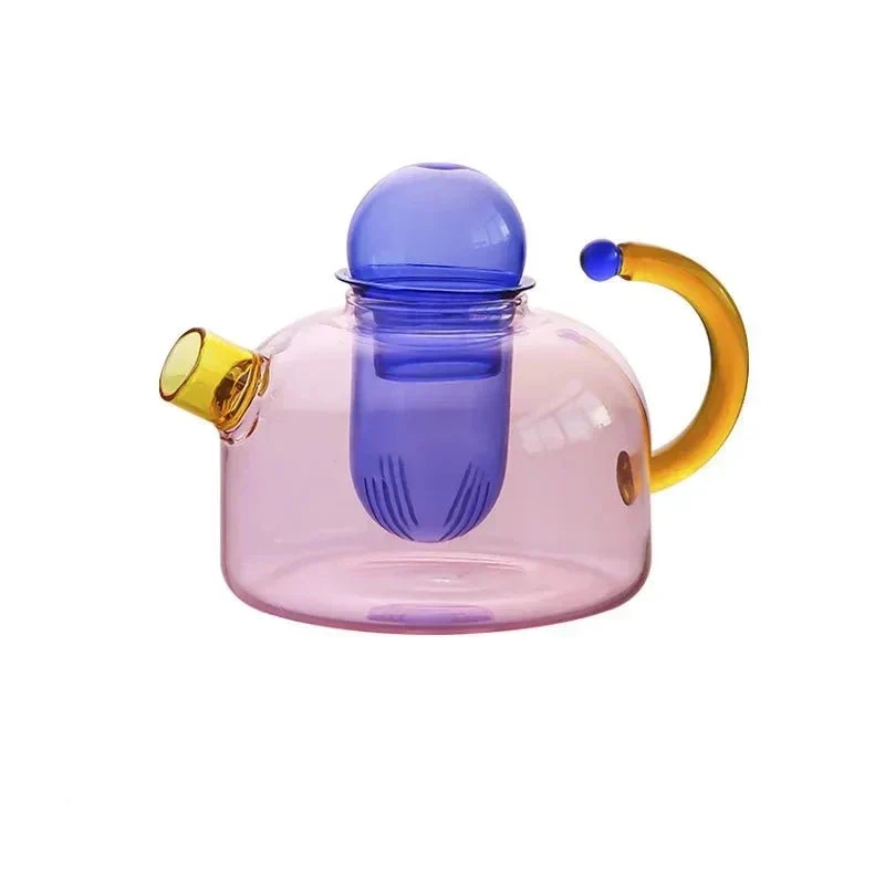 Skanto | Teekannen-Set aus Glas in Kontrastfarben – Stilvolles & hitzebeständiges Design